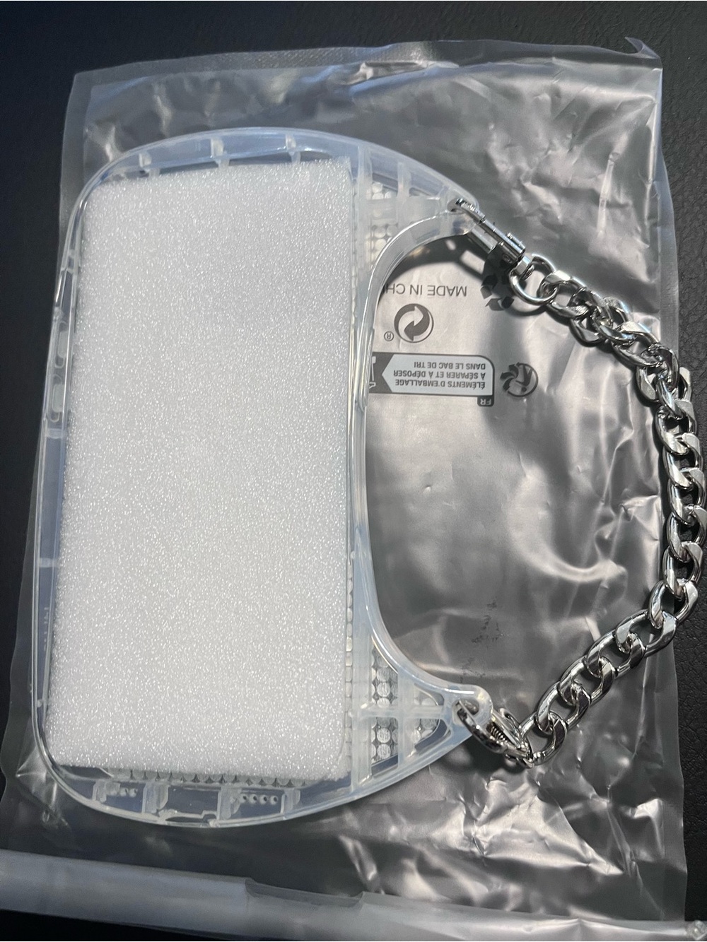 Silver Rhinestone Chain-Handle Phone Case - Brand Unspecified - Picture 2 of 3